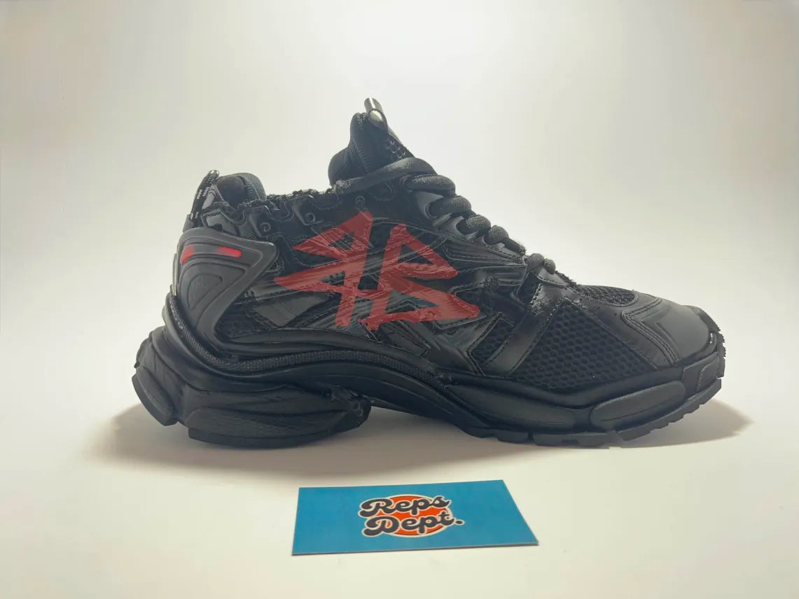 BALENCIAGA Runner - Black Red Graffiti