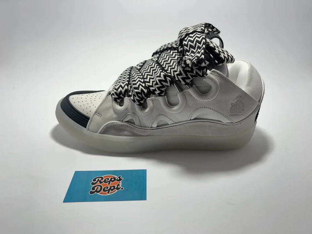 Lanvin Curb - White Black Transparent sole