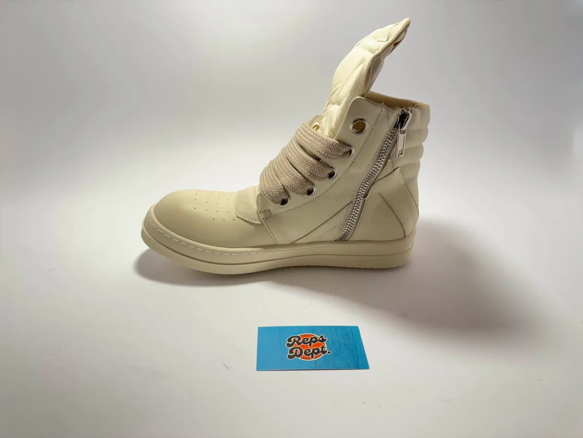 Rick Owens - Geobaskets Full White Jumbo Lace