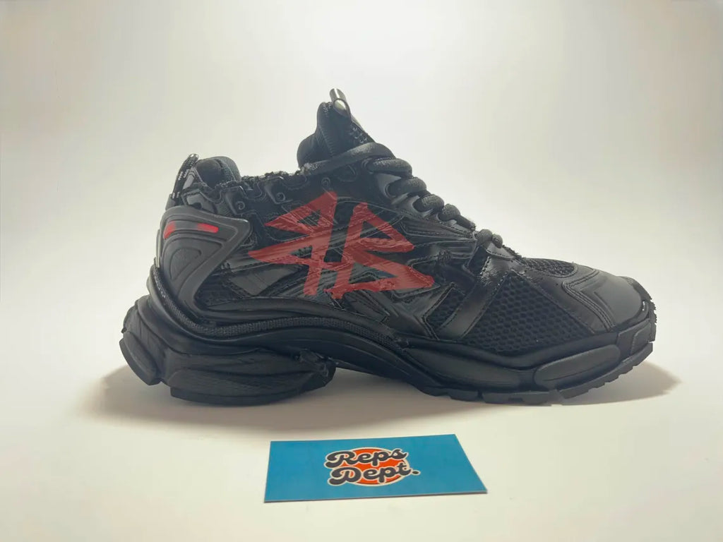 BALENCIAGA Runner - Black Red Graffiti