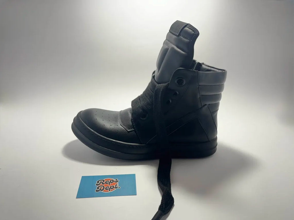 Rick Owens - Geobaskets Full Black Jumbo Lace