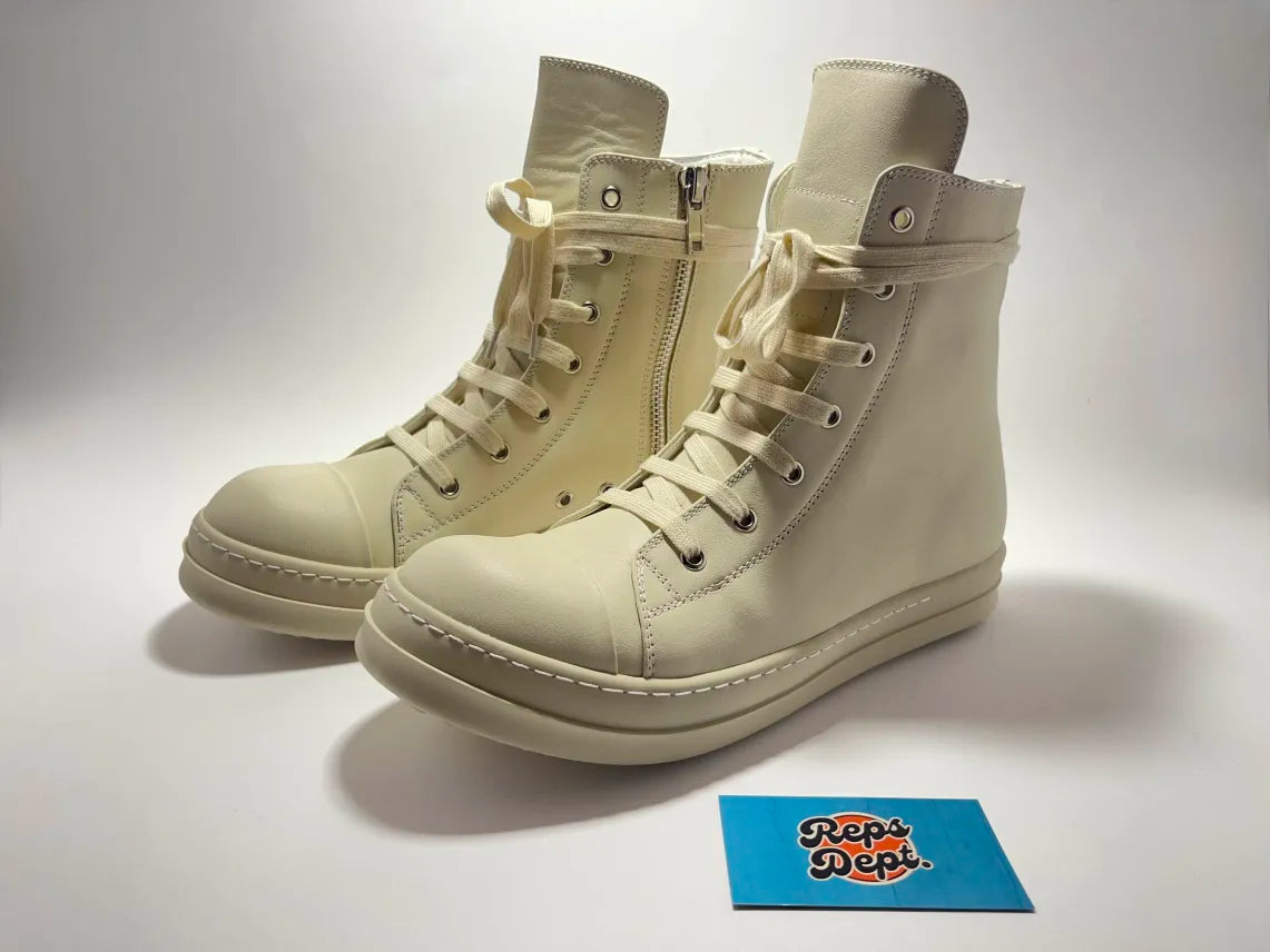 Rick Owens - Milk White leather Ramones