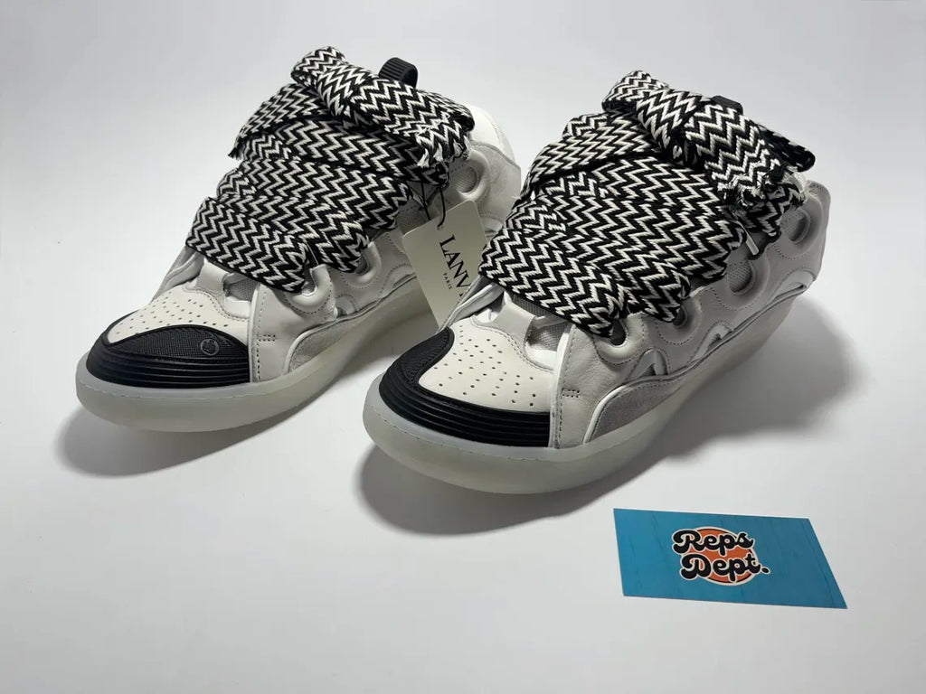 Lanvin Curb - White Black Transparent sole