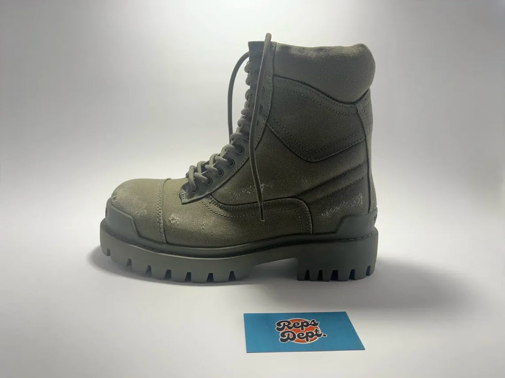BALENCIAGA - Strike Boots Kaki