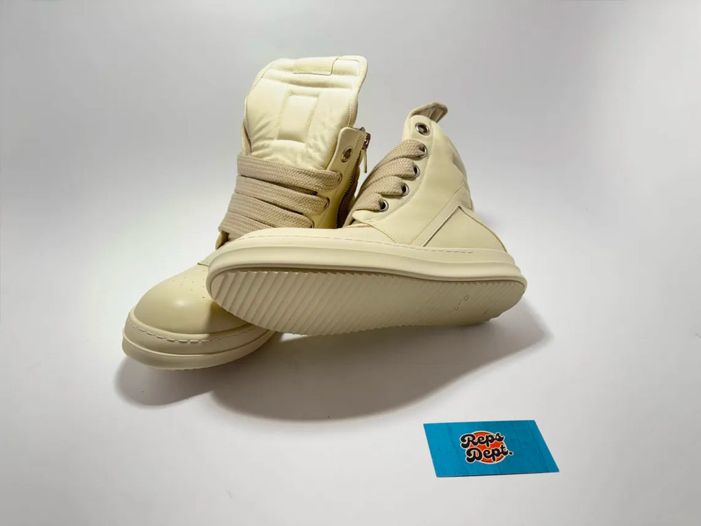 Rick Owens - Geobaskets Full White Jumbo Lace