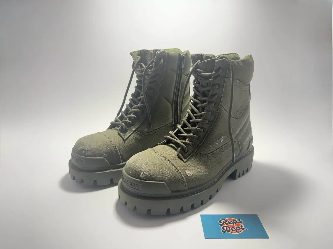 BALENCIAGA - Strike Boots Kaki