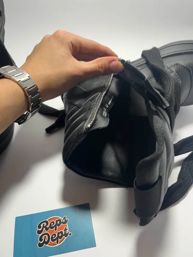 Rick Owens - Geobaskets Full Black Jumbo Lace