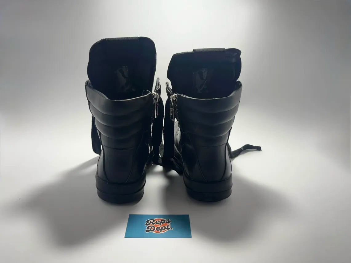 Rick Owens - Geobaskets Full Black Jumbo Lace