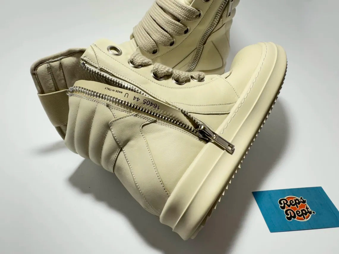 Rick Owens - Geobaskets Full White Jumbo Lace