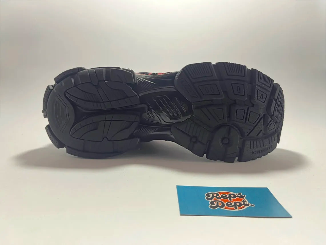 BALENCIAGA Runner - Black Red Graffiti