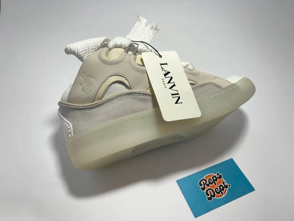 Lanvin Curb - White Beige Transparent sole