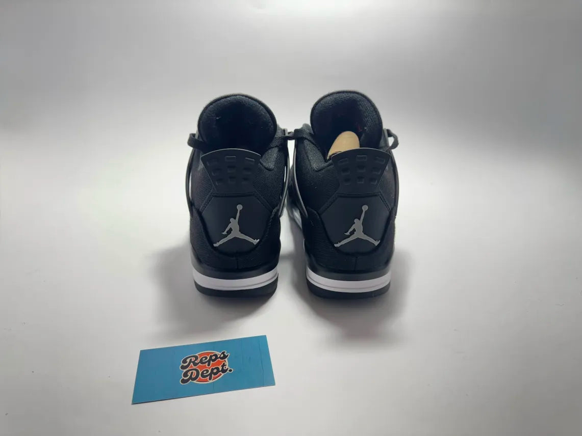 Jordan 4 Retro - Black canvas