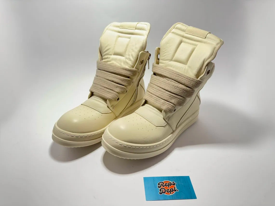 Rick Owens - Geobaskets Full White Jumbo Lace