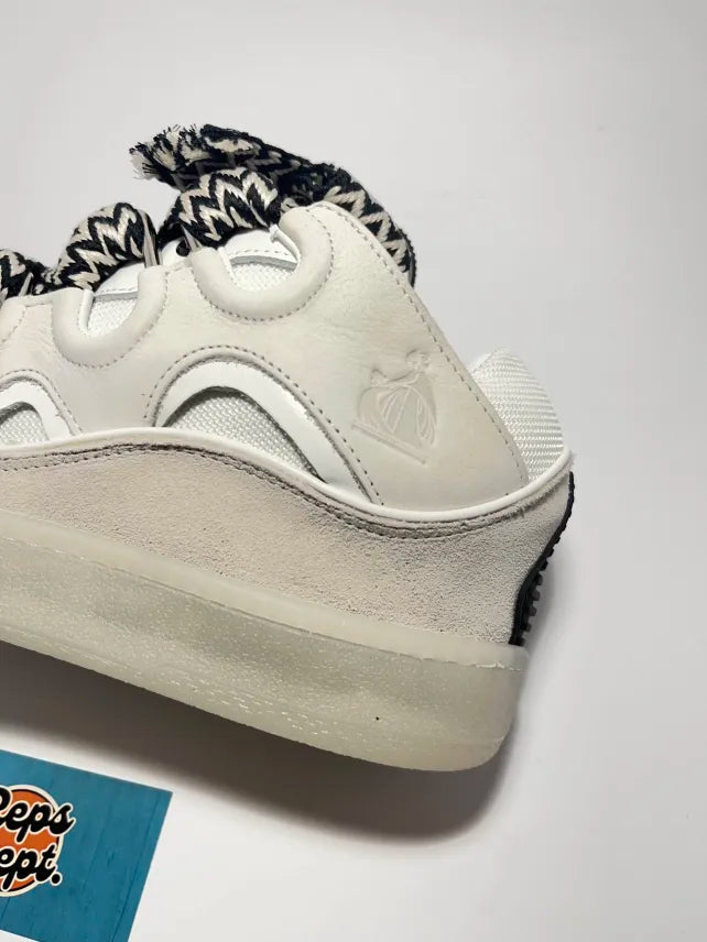 Lanvin Curb - White Black Transparent sole