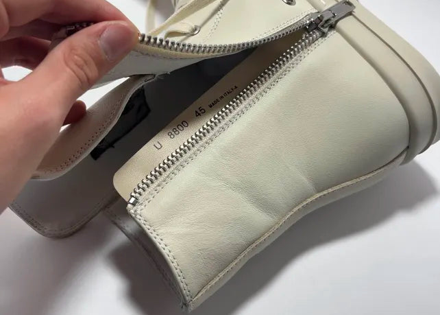 Rick Owens - Milk White leather Ramones